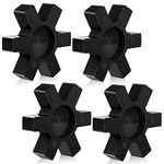 Flexible NBR Rubber Spider Insert Solid Spider Center Inserts Suitable for L Jaw Coupling Set, Black (4 Pcs, L100)