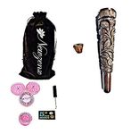 Newzenx Hookah Rosewood Carved Crafted Chillum Hookah 6 Inch Included 1 Herb Crusher, Fancy Velvet Pouch & Accessories