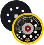 Dura-Gold Pro Series 5" Hook & Loop DA Backing Plate Pad, 9 (8 + 1) Hole Pattern Dustless - Low Profile Vented Edge, Dual-Action Random Orbital Sanding Pad, Sander Polisher Auto Woodworking Sandpaper