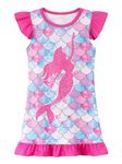 COTRIO Nightgowns for Toddler Girls Mermaid Princess Dress up Nightdress Nightie Sleepshirts Birthday Gifts Clothes 3-4T