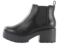 POP Style 14 Black Size 5 - Womens Ladies Chelsea MID HIGH Heel Booties Heeled Block Platform Winter Ankle Boots Size