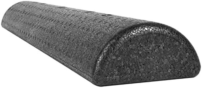 CanDo Black Composite High-Density Roller, Half-Round, 6"" X 36