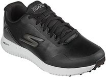 Skechers Men's Max 2 Arch Fit Waterpoof Spikeless Golf Shoe Sneaker, Black/White, 8 UK