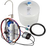 Home Master TMULTRA-ERP-L Ultra RO System Loaded; City & Well Water, Fast 4.5 sec Fill Rate, 1:1 Waste Ratio, 6-Stages, UV Sterilizer, High Hardness Membrane 18gpg, Lux Nickel RO Faucet, Fridge kit