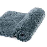 Walensee Bath Rug for Bathroom Non Slip Bathroom Mat (20 x 32, Slate) Water Absorbent Soft Microfiber Shaggy Bathroom Rug Machine Washable Bath Mat for Bathroom Thick Plush Shower Mat