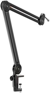 FIFINE Bras de Micro, Suspension Supports de Microphone, 3/8'' vers 5/8'' Vis Adaptateur, pour K658 AM8 K688 A8 et Autres Micros, pour Studio Enregistrement Vidéo