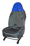 Action Sport Single Universal Car Seat Cover - Blue Hood (600D Extra Heavy Duty Seat Covers) (1)