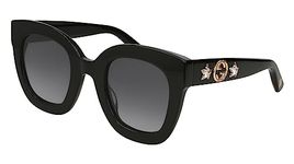 Gucci Women's Sonnenbrille GG0208S-001-49 Sunglasses, Black (Schwarz), 49