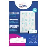 Avery L4794-10 Printable Place/Tent Cards, 4 Cards Per A4 Sheet,White