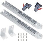 6 Pair 21 inch Full Extension Concealed Undermount Drawer Slides with 3D Adjustment Clips, Undermount Drawer Slide with Rear Mounting Brackets and Screws, face Frame or Frameless Application