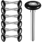 Durable & Quite 2" Sealed 6200ZZ Bearing Nylon Garage Door Rollers Wheel with 11 Ball - 4"Stem, 12 Packs
