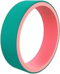 QALO Women's Rubber Silicone Ring, Switch Reversible Rubber Wedding Band, Breathable, Durable Engagement Silicone Ring, 6mm Wide 1.85mm Thick, Emerald & Coral, Size 7