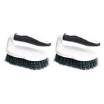 Amazon Basics All Purpose Rectangular Scrub Brush, 2-pack, White & Black (Previously AmazonCommercial brand)