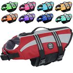 EMUST Dog Flotation Vest, Reflective Life Jacket for Small Dogs with Rescue Handle, Small Dog Vests Lifesaver for Swimming Boating Water with Front Neck Float, S