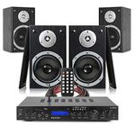 Fenton 4.0 Surround Sound Speakers Home Cinema Theatre System, FM Radio Bluetooth Amplifier, SHFB55B