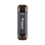 Transcend ESD310 128GB Dual USB-C/A External SSD 1050MB/s Ultra-Fast Drive for iPhone 17/16/15, MacBook, iPad & PC | Fast File Transfer TS128GESD310C