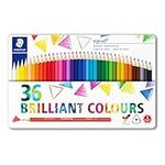 STAEDTLER 157 M36 Ergosoft Triangular Colouring Pencils - Assorted Colours (Tin of 36 Pencils)