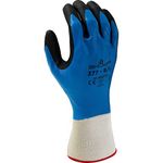 Showa 377XL-09 Nitrile Foam Coating on Nitrile Glove with Polyester/Nylon Knit Liner, X-Large (Pack of 12 Pairs)