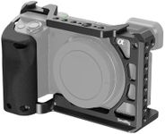 SmallRig A6100 / A6300 / A6400 Cage with Silicone Handgrip and Built-in Threaded Holes, Cold Shoe and Quick Release Plate, for Sony Alpha 6100 / Alpha 6300 / Alpha 6400-3164B