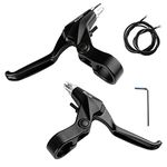 RUJOI Bike Brake Lever Set,1 Pair Aluminum Alloy Bicycle Brake Handle with 2 Set Bike Brake Cable Wire and Housing for Mountain Bike,MTB, Road Bike, Folding Bike, 2.2cm Diameter