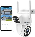 GENBOLT PTZ WiFi Security Camera Outdoor, CCTV Home Surveillance Camera with Dual View, Dual lens IP Camera with Color Night, Auto Tracking Humanoid Detection [DC&PoE]