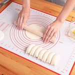 Silicone Pastry Mat Extra Thick Non Stick Baking Mat, Fondant Mat,Counter Mat,Dough Rolling Mat, Oven Liner, Pie Crust Mat (16x20, Red)