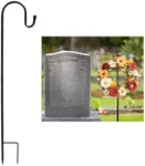 SHINCEL Wreath Stand for Cemetery In Ground, Christmas Wreath Hanger for Display Funeral, Heavy Duty Grave Marker Garland Hook for Memorial Gravestone (1 Pcs)