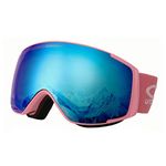 OUTDOORSPARTA Kids Ski Goggles (pink frame, coated blue lens)