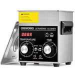 CREWORKS 2L Ultrasonic Cleaner with Heater and Timer, 60W Stainless Steel Ultrasonic Cleaning Machine, Professional Ultrasonic Parts Cleaner Ultrasound Cleaning Machine for Lab Tools Auto Parts