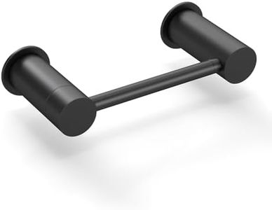 YUMORE Toilet Paper Holder Wall Mounted, Springless Pivoting Bathroom Tissue Holder, Easy One-Hand Reload No Spring Needed, Matte Black Modern Bathroom Hardware Accessories