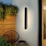 Mikeru 60CM Outdoor Modern Wall Light, 22W Long Acrylic Wall Light IP65 Rainproof 3000K Warm White Led Garden Wall Lights for Hallway, Garden, Balcony