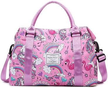 Travel Duffle Bag Weekender Overnight Bag Gym Tote Bag with Wet Pocket for Women Girls Workout Duffel Bag Water Resistant, Rainbow Unicorn, Carry-On 28-inch, Trolley Sleeve Bag With Dry and Wet