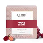 Richfeel Wine Facial Kit for Glowing Skin, Removes Wrinkle, Dark Spots, Reduces & Hyperpigmentation | 30 g