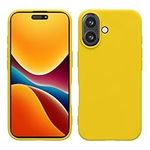 kwmobile Case Compatible with Apple iPhone 16 Case - Soft Slim Protective TPU Silicone Cover - Radiant Yellow