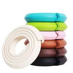 M2cbridge L Shape Extra Thick Furniture Table Edge Protectors Foam Baby Safety Bumper Guard 2 M (off white)