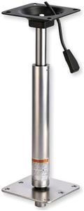 Heavy Duty Adjustable Boat Seat Pedestal Base Mount Kit with Lock, 24-29" Height, 3/4" Pin Post & 7"x7" Base Plate, 360° Swivel Corrosion Resistant Marine Pedestal for Bass Boat Fishing Boat Seat