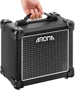 Ulumac Aroma 10W Electric Guitar Amp for Beginners, Adults & Kids, Portable Bluetooth Guitar Amp with Clean & Distortion Dual Channels, 2-Band EQ, Headphone Jack,Compact Practice Amp for Home & Travel