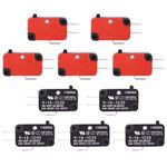 RuoFeng 10Pcs 125V/250V 15A Cherry Micro Limit Switch SPDT Snap Action Button for Microwave Oven Door Arcade V-15-1C25