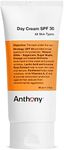 Anthony Day Cream SPF 30 Men’s Face Moisturizer with Sunscreen – Anti-aging Face Lotion and Broad-Spectrum Sunblock – Lightweight, Non-Comedogenic Formula for All Skin Types – 3 Fl Oz