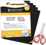 Magnetic Sheets with Adhesive Backing - Each 4" x 6" - Flexible Magnetic Paper with Strong Self Adhesive - Sticky Magnet Sheets for Photo and Picture Magnets, Stickers and Other Craft Magnets