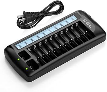 EBL 12 Bay LCD Universal Battery Charger for Rechargeable AA AAA 9V NIMH NICD Batteries