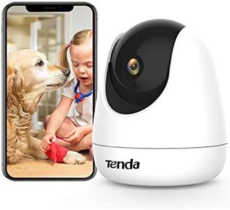 Tenda Indoor WiFi Camera,1080P Pet Dog Camera,360° Home Security Camera,12M Night Vision,2-Way Audio,Smart Tracking,AI Human/Motion Detection,Privacy Mode,SD&Cloud Storage(CP3)