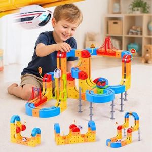 Trigowalt Magnetic Electric Train Set: Self-Assembly for Kids