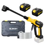 Portable Cordless Pressure Washer - 2×4.0Ah Batteries, 1100 PSI Cordless Power Washer with 6-in-1 Nozzle, 3 Power Level, Hand Held Pressure Washer for Cars Patio Driveway