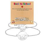 GBTBYS Back to School Bracelets Horse Bracelet Set for 2 First Day of School Gifts Kindergarten Preschool Mommy Me Matching Wish Bracelets for Mother Daughter Women Teen Girls