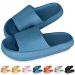 SHAINE Cloud Sliders Women Men Cozisliders Original Sliders Slippers Pool Sliders Summer Flip Flop Shower Bathing Pillow Sliders Slipper Blue 7/7.5 UK