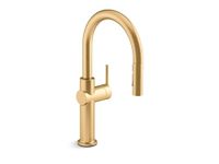 Kohler K-22972-2MB Crue Kitchen Sink Faucet, Brushed Modern Brass