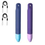 CnHot 2 Pack Kid-Friendly Stylus for Touch Screen, Kid-Friendly Tablet Stylus Compatible with iPad/Fire/Kindle/iPhone/Android All Tablets and Phones (Purple + Blue)