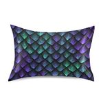 KEEPREAL Dragon Scales Texture Satin Pillowcase for Hair and Skin Silk Pillowcase - Slip Cooling Satin Pillow Covers with Envelope Closure, Standard Size(20x26 inches)