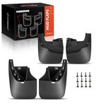 A-Premium Set of 4PCS Mud Flaps Splash Guards Mudguards Mudflaps with Hardware Compatible with Toyota Tundra 2007-2021, fits Without Fender Flares, Front and Rear (Driver and Passenger Sides)